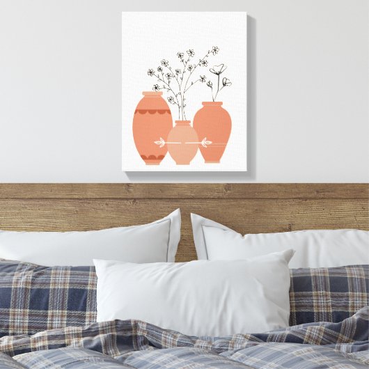 Bohemisch Boho Art Abstrakt Stretched Canvas Print Leinwanddruck (Insitu (Schlafzimmer))