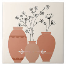 Bohemisch Boho Art Abstrakt Terracotta Planters