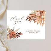 Bohemisch Boho Autumn Pampas Wedding Vielen Dank Postkarte