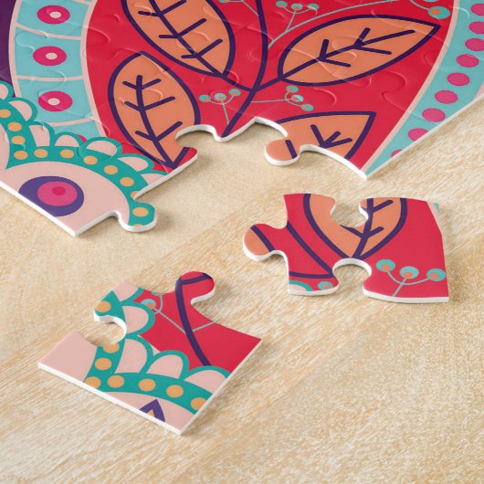 Bohemisch Boho MOD Hippy Chic Blume Muster Puzzle (Seite)