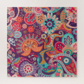 Bohemisch Boho MOD Hippy Chic Blume Muster Puzzle (Vertikal)