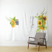 Bohemisch Boho Sunblumen Brautparty Foto Stand Wandteppich (Beispiel (Horizontal))