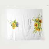 Bohemisch Boho Sunblumen Brautparty Foto Stand Wandteppich (Vorderseite (Horizontal))