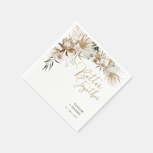 Bohemisch Boho Wedding Deco Napkins Serviette (Ecke)