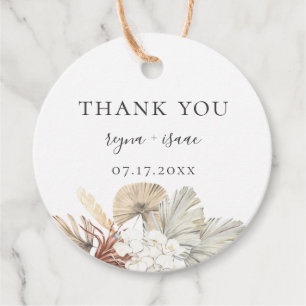 Bohemisch Botanicals Wedding Vielen Dank Geschenkanhänger