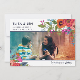 Bohemisch Bouquet Foto Save the Date