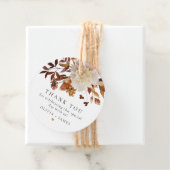 Bohemisch Burnt Orange Fall Floral Vielen Dank Geschenkanhänger (Beispiel)