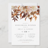 Bohemisch Burnt Orange Fall Probe Einladung (Vorderseite)