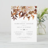 Bohemisch Burnt Orange Fall Probe Einladung (Stehend Vorderseite)