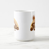 Bohemisch Burnt Orange Rainbow Sun Auntie Retro Kaffeetasse (Mittel)