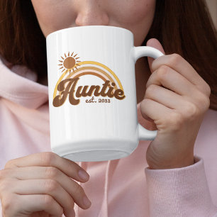 Bohemisch Burnt Orange Rainbow Sun Auntie Retro Kaffeetasse