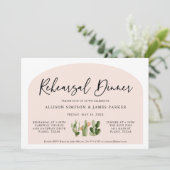 Bohemisch Cactus Desert Probe Dinner Einladung (Stehend Vorderseite)