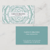 Bohemisch Chenna Mehendi Mandala Muster Visitenkarte (Vorne/Hinten)