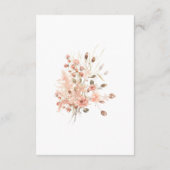 Bohemisch-Chic-Blumenhochzeit Begleitkarte (Rückseite)