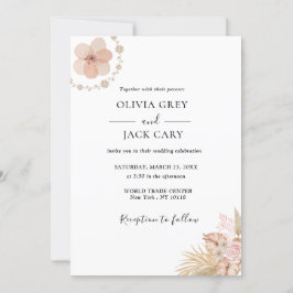 Bohemisch-Chic-Blumenhochzeit Einladung