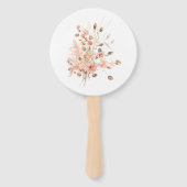 Bohemisch-Chic-Blumenhochzeit Fächer (Rückseite)