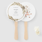 Bohemisch-Chic-Blumenhochzeit Fächer (Vorne und Hinten)