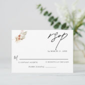 Bohemisch-Chic-Blumenhochzeit RSVP Karte (Stehend Vorderseite)