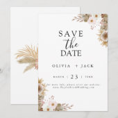 Bohemisch-Chic-Blumenhochzeit Save The Date (Vorne/Hinten)