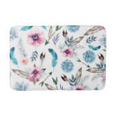 Bohemisch Chic Floral Boho Girl Badematte (Vorderseite)
