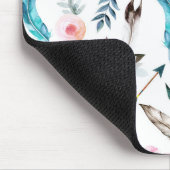 Bohemisch Chic Floral Boho Girl Mousepad (Ecke)