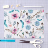 Bohemisch Chic Floral Boho Girl Seidenpapier (Handwerk)