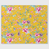 Bohemisch-Chic Floral & Butterfisch Umschlagpapier Geschenkpapier (Flach)