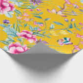 Bohemisch-Chic Floral & Butterfisch Umschlagpapier Geschenkpapier (Ecke)
