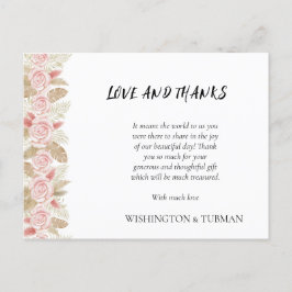 Bohemisch Chic Floral Wedding Dankeschön Karte