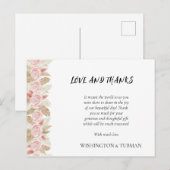 Bohemisch Chic Floral Wedding Dankeschön Karte (Vorne/Hinten)