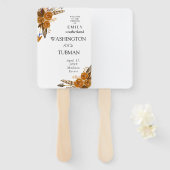 Bohemisch Chic Floral Wedding Hand Fan Fächer (Vorne und Hinten)