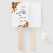 Bohemisch Chic Floral Wedding Hand Fan Fächer (Vorne und Hinten)
