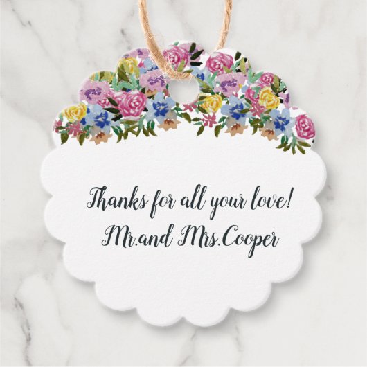 Bohemisch Chic-Hochzeit der Marine Geschenkanhänger (Vorderseite)