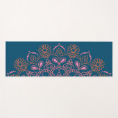 Bohemisch Chic Mandala Spirituelle Wellness | Blau Yogamatte (Vorderseite (Horizontal))