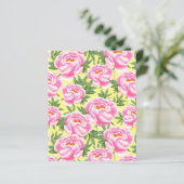 Bohemisch Chic Pink Peonies Muster Scrapbook Paper (Stehend Vorderseite)