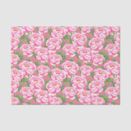 Bohemisch Chic Pink Peonies Pattern Seidenpapier