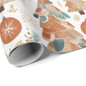 Bohemisch Chic Weihnachtsfeiertage Collage Geschenkpapier (Rolleneckpunkt)