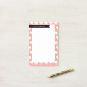 Bohemisch Chic White Elephants | PERSONALISIERT Post-it Klebezettel (Auf Schreibtisch)