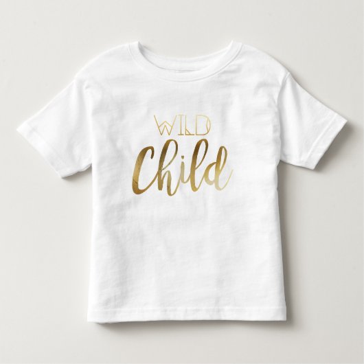 Bohemisch Chic Wild Child | Tribal Gold Foil Kleinkind T-shirt (Vorderseite)