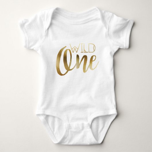 Bohemisch Chic Wild One | Tribal Gold Foil Baby Strampler (Vorderseite)