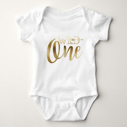 Bohemisch Chic Wild One | Tribal Gold Foil Baby Strampler (Vorderseite)