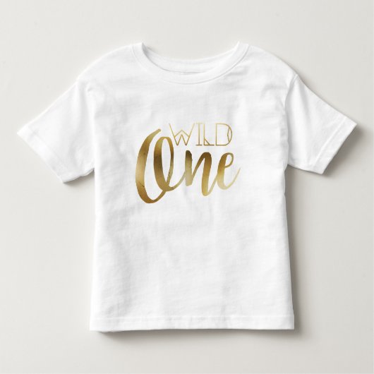 Bohemisch Chic Wild One | Tribal Gold Foil Kleinkind T-shirt (Vorderseite)