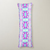 Bohemisch Chintz 115 Türkis Lila Seitenschläferkissen (Rückseite (Vertikal))