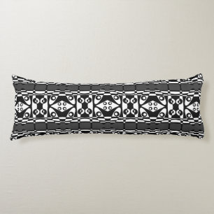 Bohemisch Chintz 120 Weißschwarz Seitenschläferkissen