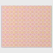 Bohemisch Chintz 24 Bubblegum Pink Yellow Orange Geschenkpapier (Flach)