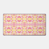 Bohemisch Chintz 24 Bubblegum Pink Yellow Orange Schreibtischunterlage (Vorderseite)