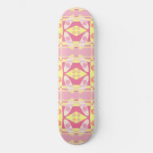 Bohemisch Chintz 24 Bubblegum Pink Yellow Orange Skateboard (Vorderseite)