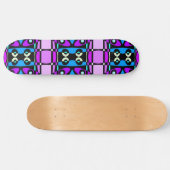 Bohemisch Chintz 48 Lila Blue Black Skateboard (Horizontal)