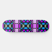 Bohemisch Chintz 48 Lila Blue Black Skateboard (Horizontal)