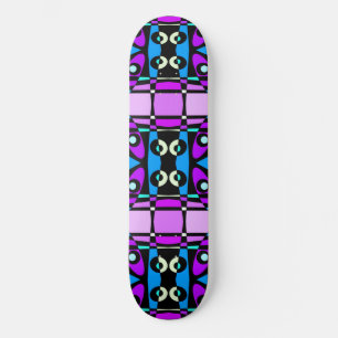 Bohemisch Chintz 48 Lila Blue Black Skateboard
